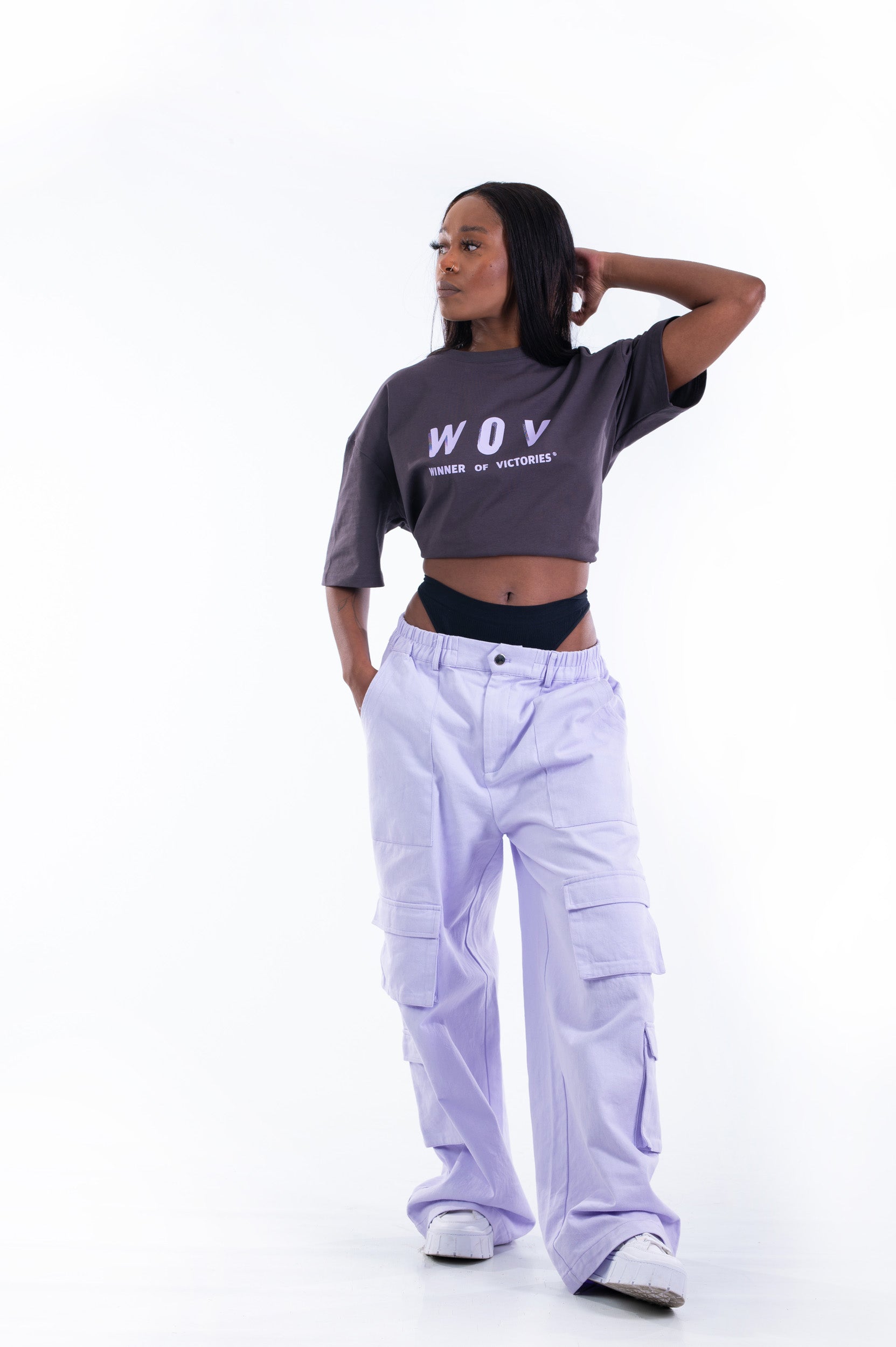 High Waist Cargo Wide Leg Pants - Elevate Your Style with Multiple