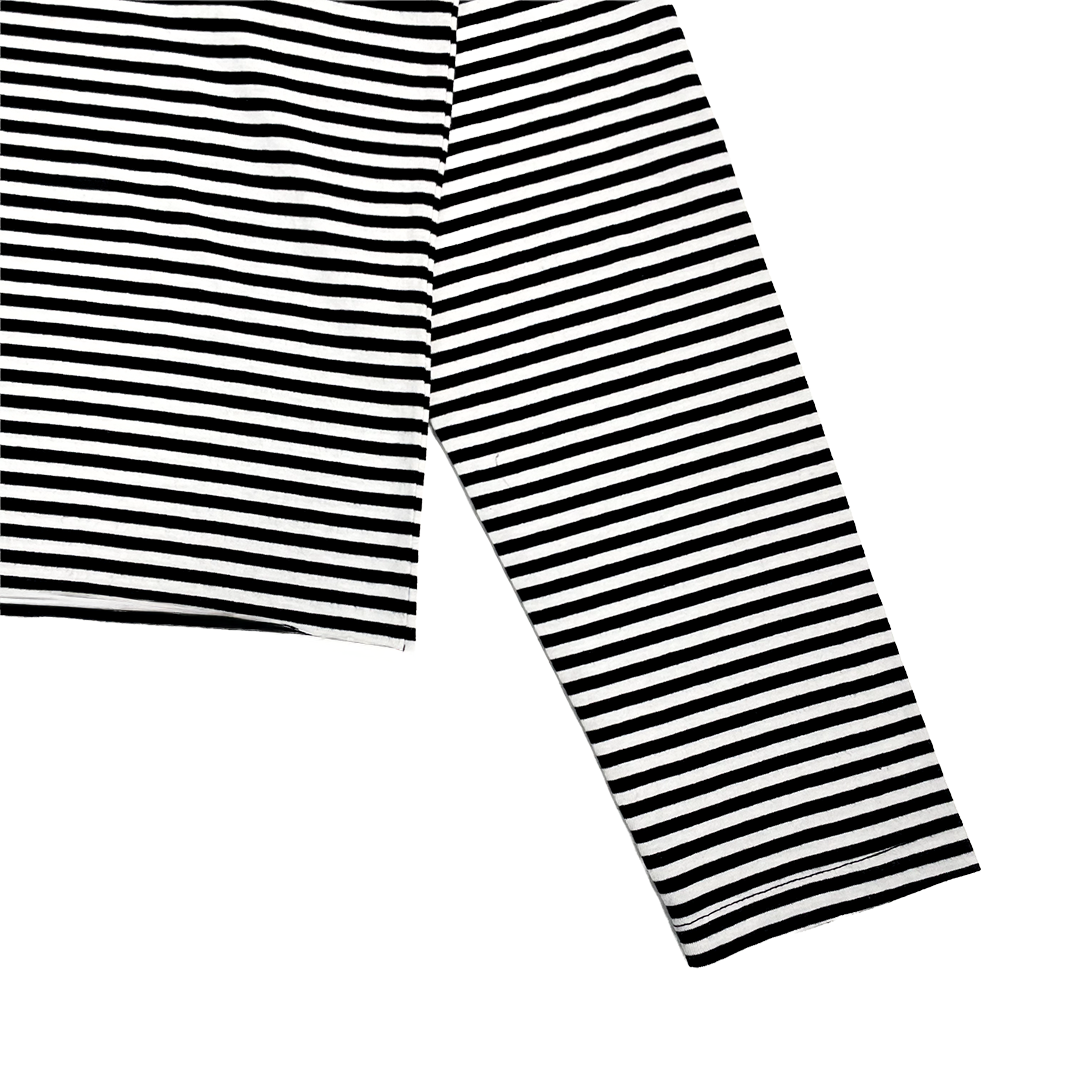 Black and white striped Tee on a white background